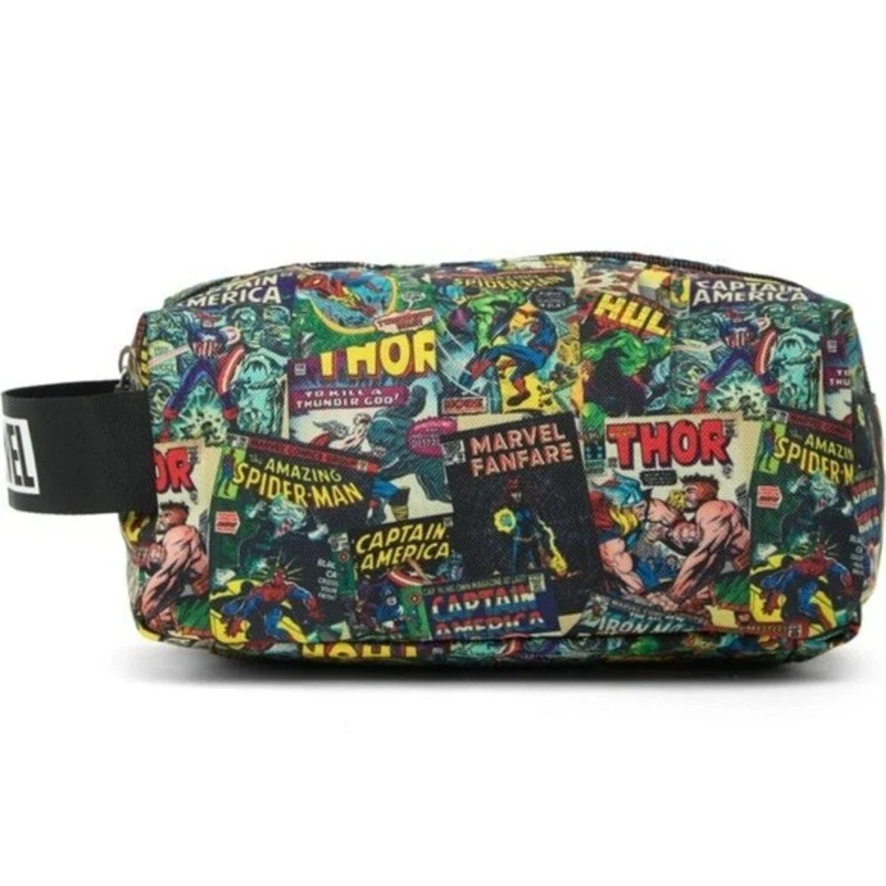 NWT Marvel Comics Avengers Zip Dopp Kit Makeup Toiletry Bag Travel Purse Unisex